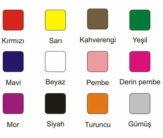 رنگ ها در زبان ترکی استانبولی 2 renkler2
